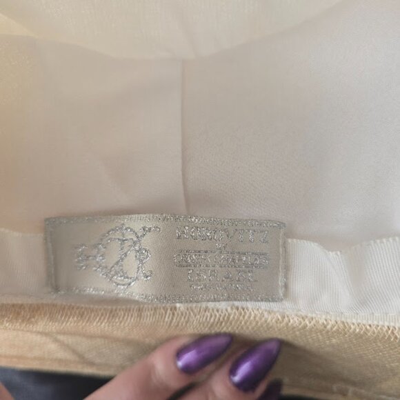 Women's Straw Tan Derby Hat - Picture 4 of 4